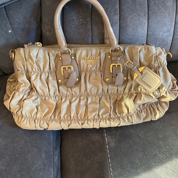 Prada Handbags - Prada Gaufre double zip convertible tote